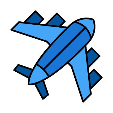 Simge Doldurulmuş Uçak Vektör Hattı