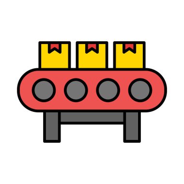 Simge Doldurulmuş Taşıyıcı Kayış Vektör Satırı