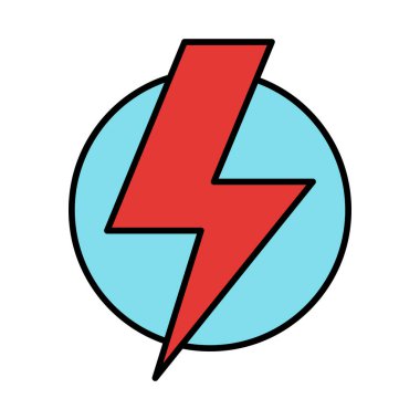 Simge Doldurulmuş Bolt Vektör Satırı