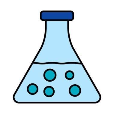 Kimyasal Matkap Vektör Satırı Simge Dolduruldu