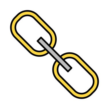 Simge Doldurulmuş Zincir Vektör Satırı