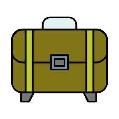 Çanta Vektör Satırı Simge Dolduruldu