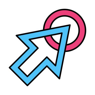 Fare İmleç Vektör Satırı Doldurulmuş Simge