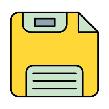 Vektör Satırını Doldurulmuş Simgeyi Kaydet