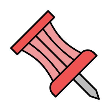 Simge Doldurulmuş Pin Vektör Satırına bas