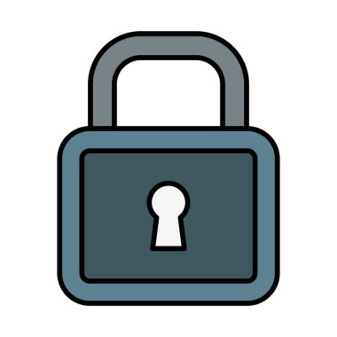 Vektör Satırını Doldurulmuş Simgeyi Kilitle