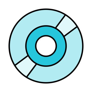 Sıkıştırılmış Disk Vektör Satırı Doldurulmuş Simge