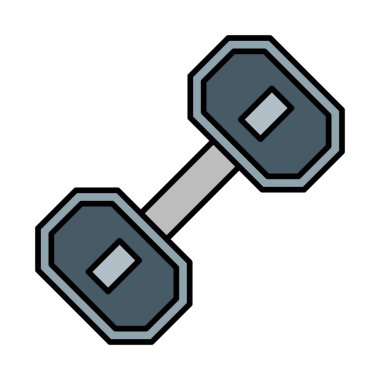 Simge Doldurulmuş Dumbbell Vektör Satırı