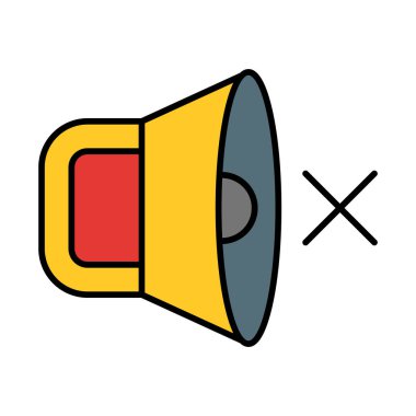 Simge Doldurulmuş Dilsiz Vektör Satırı