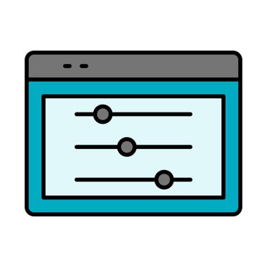 Simge Doldurulmuş Elle Vektör Satırı