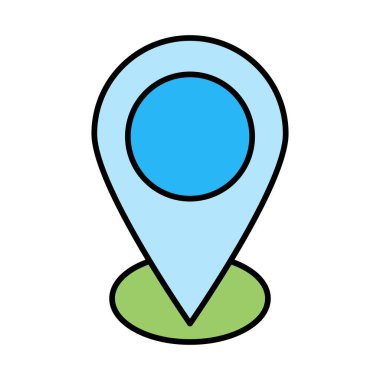 Simge Doldurulmuş Konum Vektör Satırı