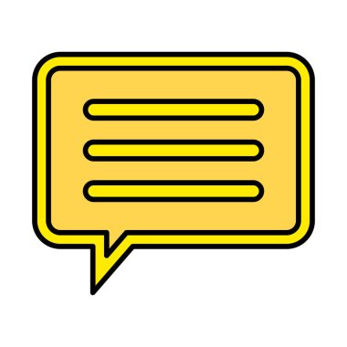 İleti Vektörü Satırı Doldurulmuş Simge