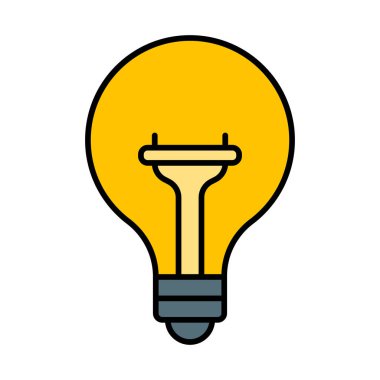 Simge Doldurulmuş Ampul Vektör Satırı