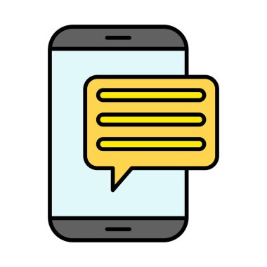 Simge Doldurulmuş Sohbet Vektör Satırı