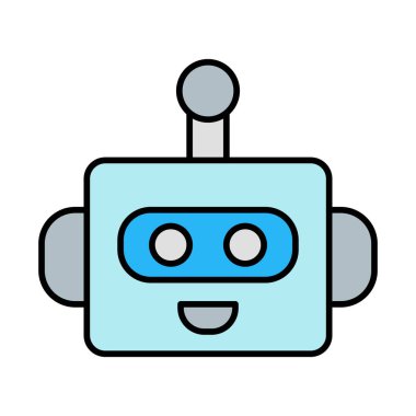 Chatbot Satırı Simge Tasarımı Dolduruldu