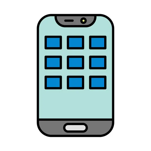 Simge Tasarımı Doldurulmuş Mobil Uygulama Satırı