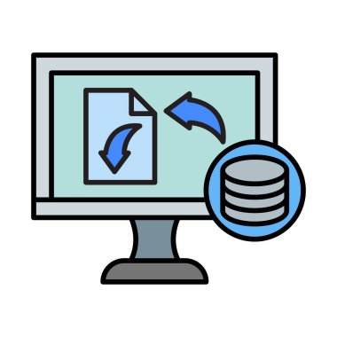 Veri Aktarım Satırı Doldurulmuş Simge Tasarımı