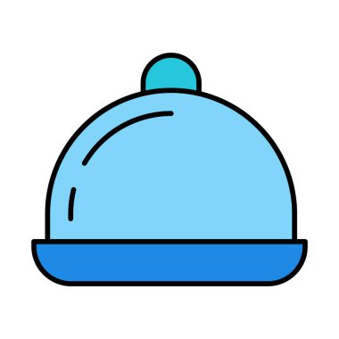 Yiyecek Tepsisi Çizgisi Simge Tasarımı