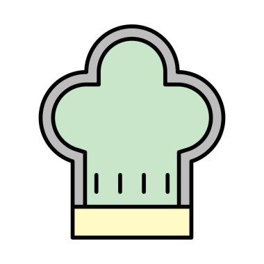 Şef Şapka Satırı Simge Tasarımı