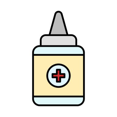 Burun Spreyi Çizgisi Simge Tasarımı