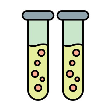 Test Tüpleri Satırı Doldurulmuş simge Tasarımı