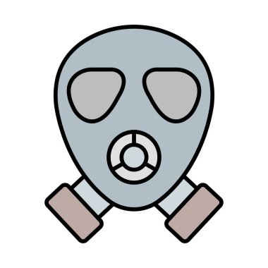 Gaz Maskesi Satırı Simge Tasarımı Dolduruldu