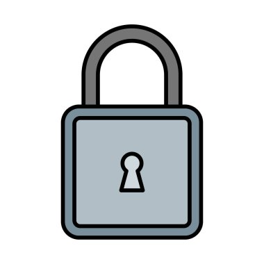 Kilit Satırı Doldurulmuş Simge Tasarımı