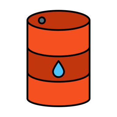 Petrol Varili Satırı Simge Tasarımı Dolduruldu