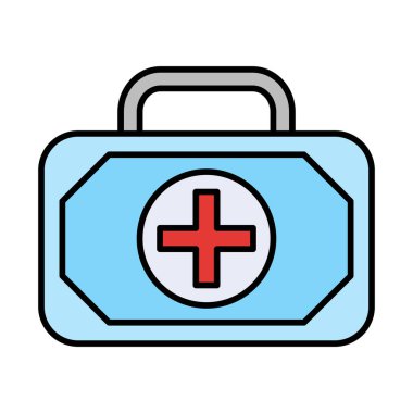 İlk Yardım Kiti Satırı Doldurulmuş simge Tasarımı