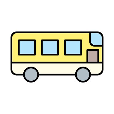 Otobüs Satırı Dolu Simge Tasarımı