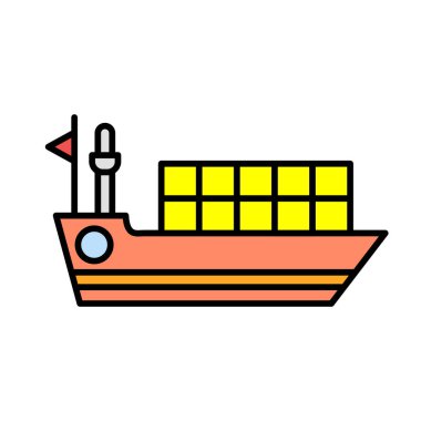 Gemi Satırı Dolu Simge Tasarımı