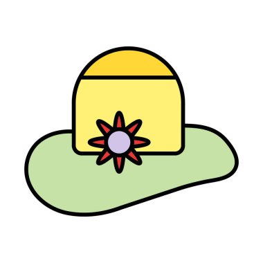 Bayan Şapka Satırı Simge Tasarımı