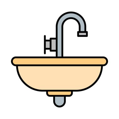 Sink Line Doldurulmuş simge Tasarımı