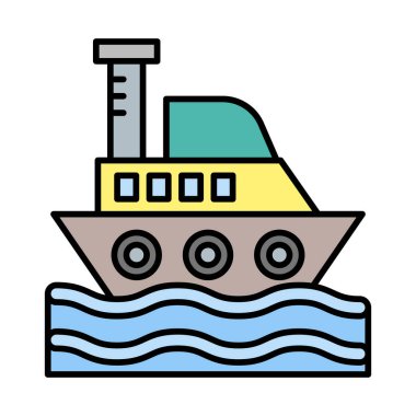 Gemi Satırı Dolu Simge Tasarımı