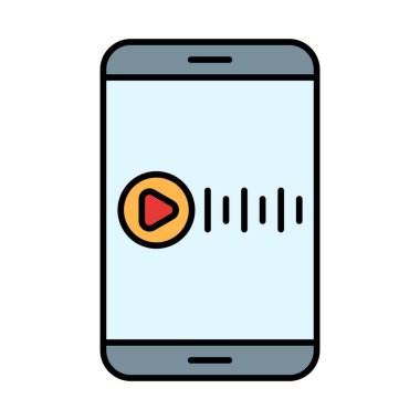 Simge Tasarımı Doldurulmuş Ses İleti Satırı 