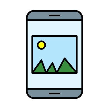 Resim Satırı Doldurulmuş Simge Tasarımı 