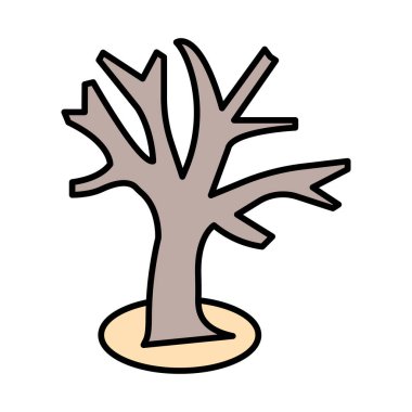 Kuru Ağaç Satırı Doldurulmuş simge Tasarımı