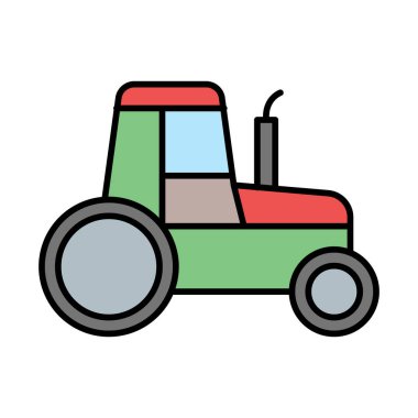 Traktör Satırı Doldurulmuş simge Tasarımı