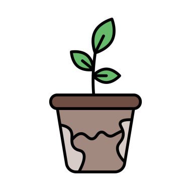 Bitki Satırı Doldurulmuş simge Tasarımı