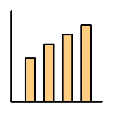 Çubuk Çizelgesi Doldurulmuş Simge Tasarımı