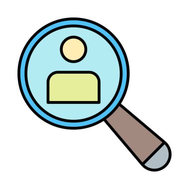 Arama Kullanıcı Satırı Doldurulmuş Simge Tasarımı