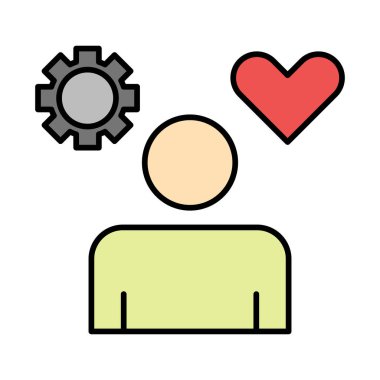 Stres Yönetimi Satırı Simge Tasarımı Dolduruldu