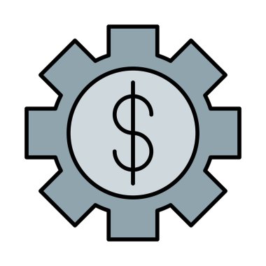Para Yönetimi Satırı Simge Tasarımı Dolduruldu