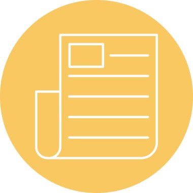 Haber Kağıdı Vektörü Simgesi Tasarımı