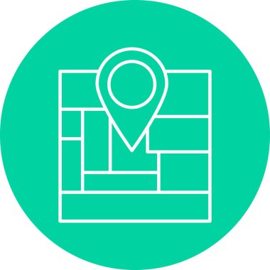 Harita Konum Vektör Simgesi Tasarımı