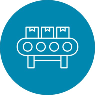Conveyor Belt Vector Icon Design