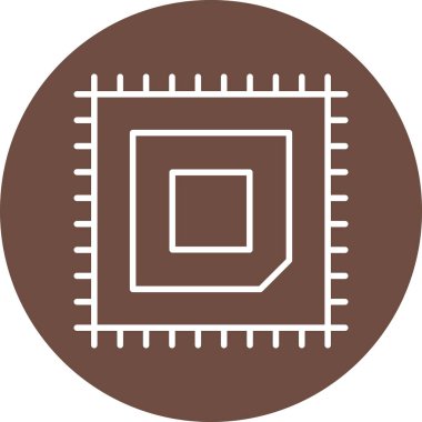 Bilgisayar Çipi Vektör Simgesi Tasarımı