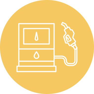 Gaz Pompası Vektör Simgesi Tasarımı