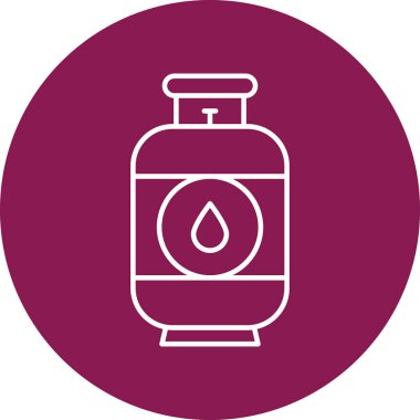 Gaz Silindiri Vektör Simgesi Tasarımı