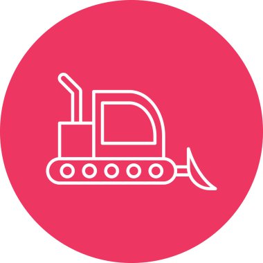 Bulldozer Vector Icon Design